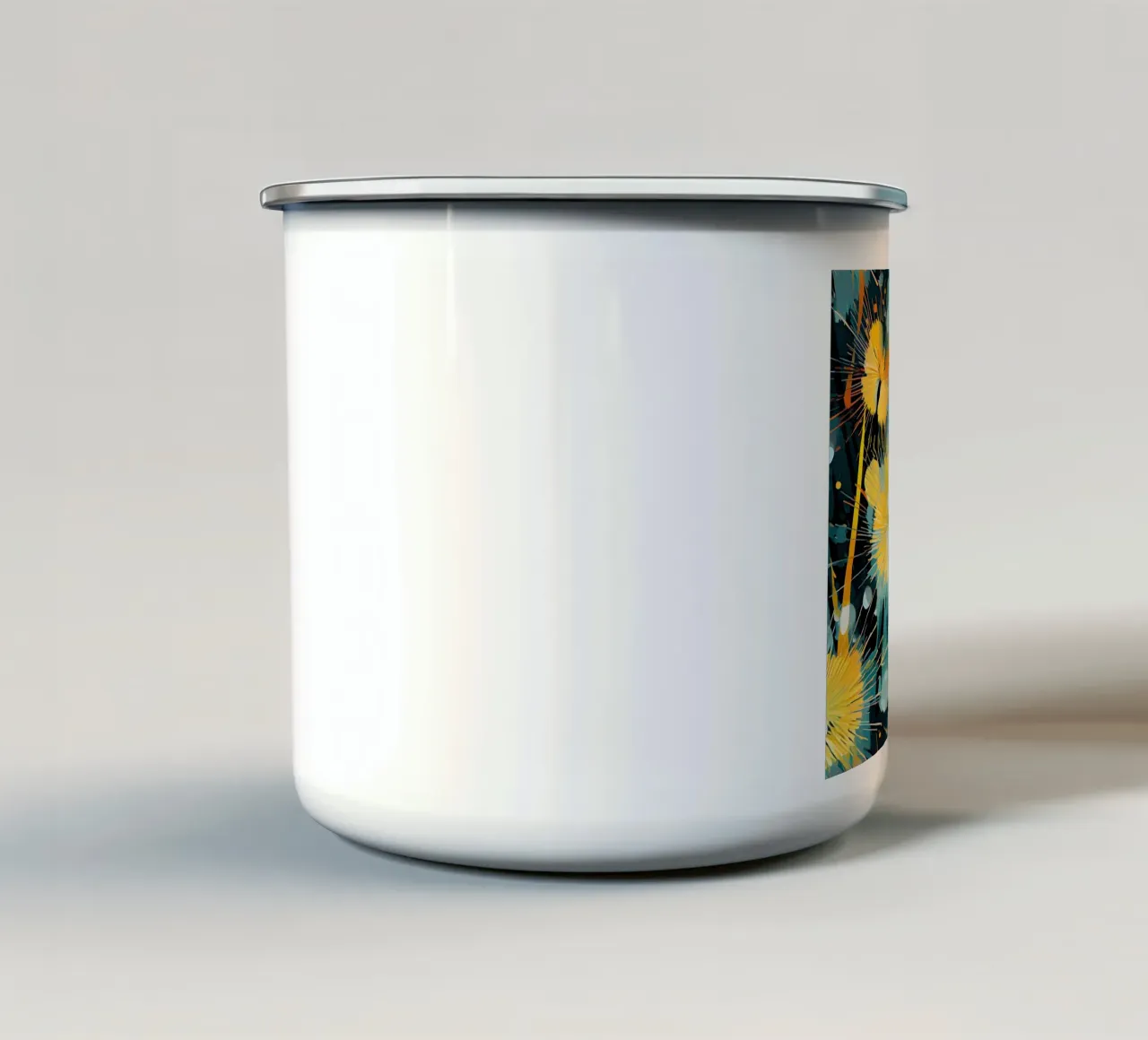 Dente di leone lunatico tazza in smalto da Botanical Pattern House