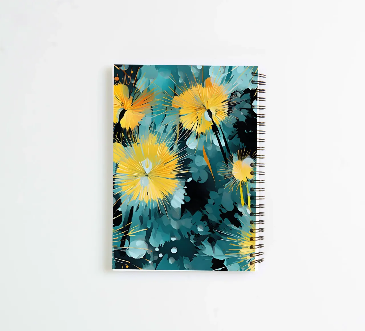 Moody Dandelions spiral notebook by Botanical Pattern House