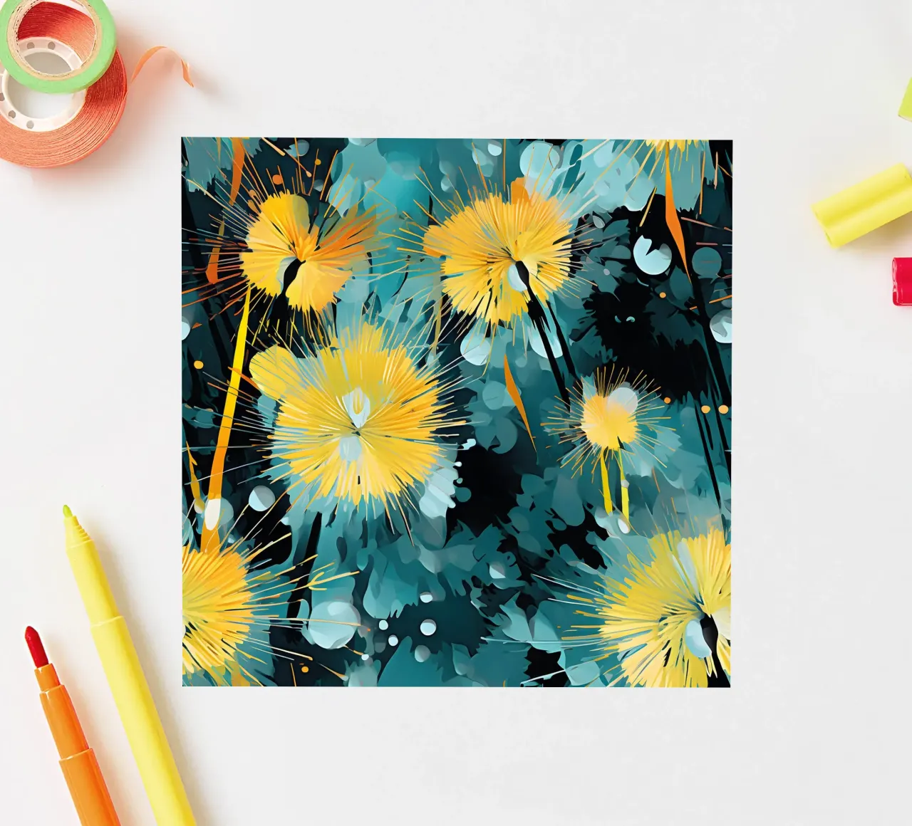 Moody Dandelions sticker by Botanical Pattern House