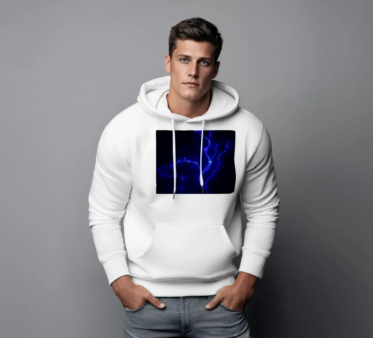 Forme curve e luminescenti in colori pastello si fondono tra loro. felpa con cappuccio da DesignDoodle