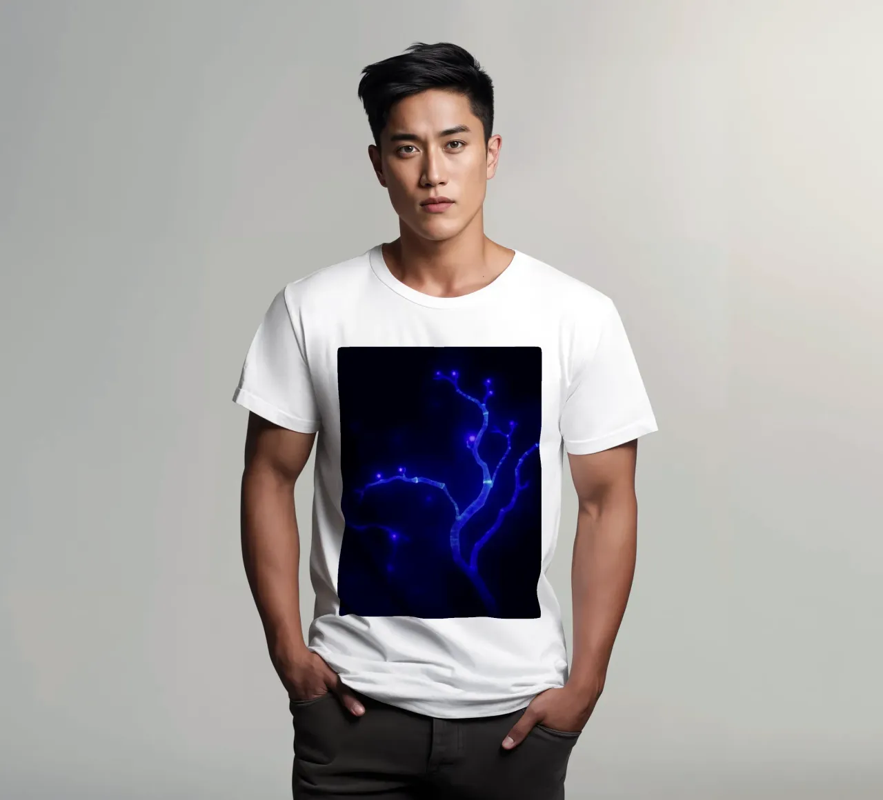 Forme curve e luminescenti in colori pastello si fondono tra loro. t-shirt da DesignDoodle