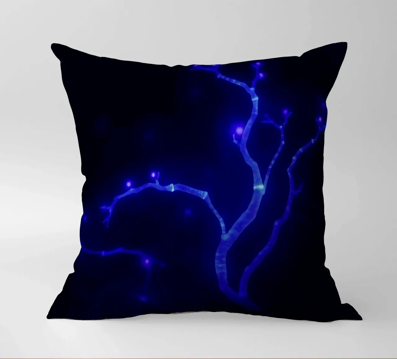 Forme curve e luminescenti in colori pastello si fondono tra loro. cuscino da DesignDoodle