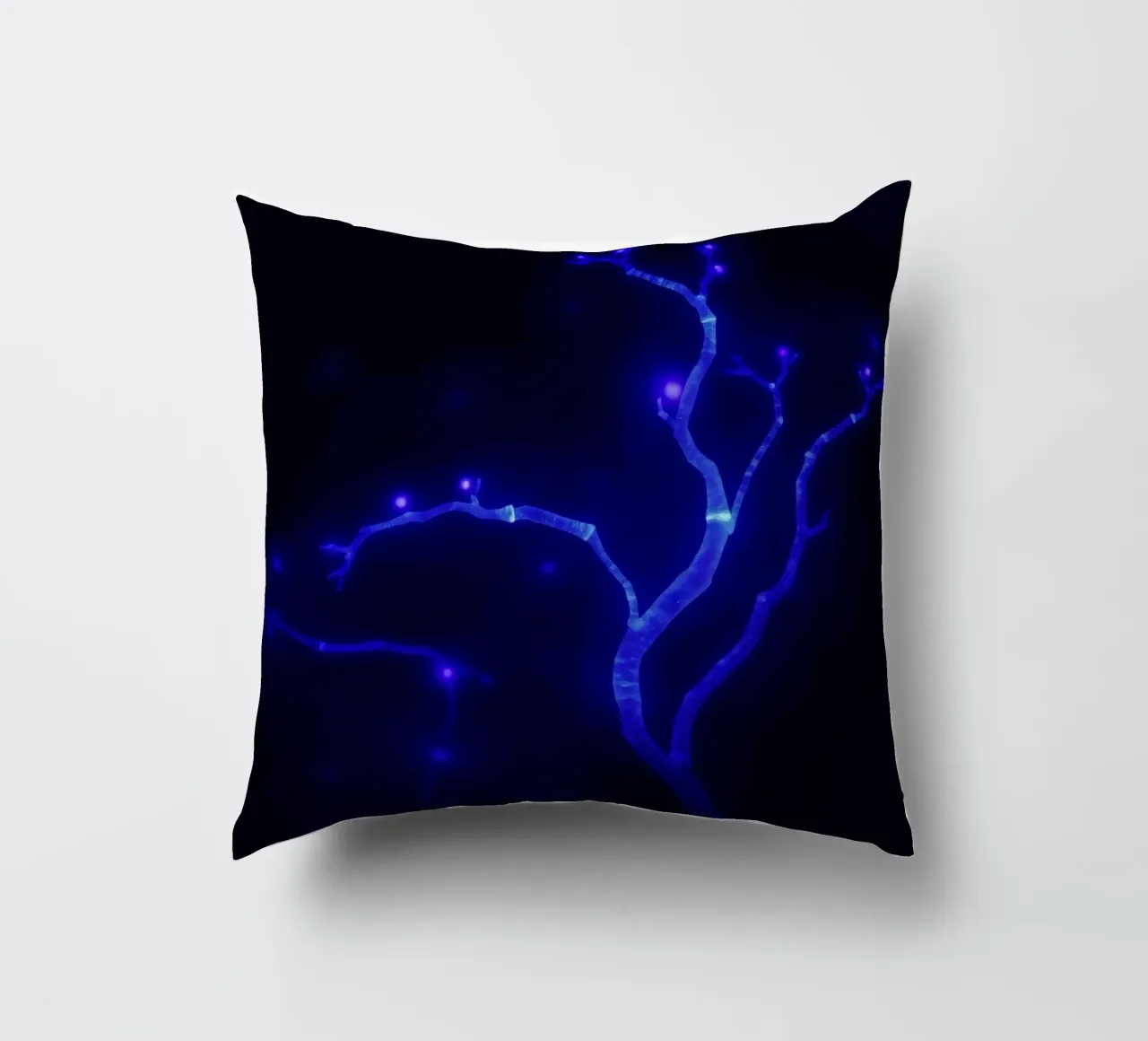 Forme curve e luminescenti in colori pastello si fondono tra loro. cuscino da DesignDoodle