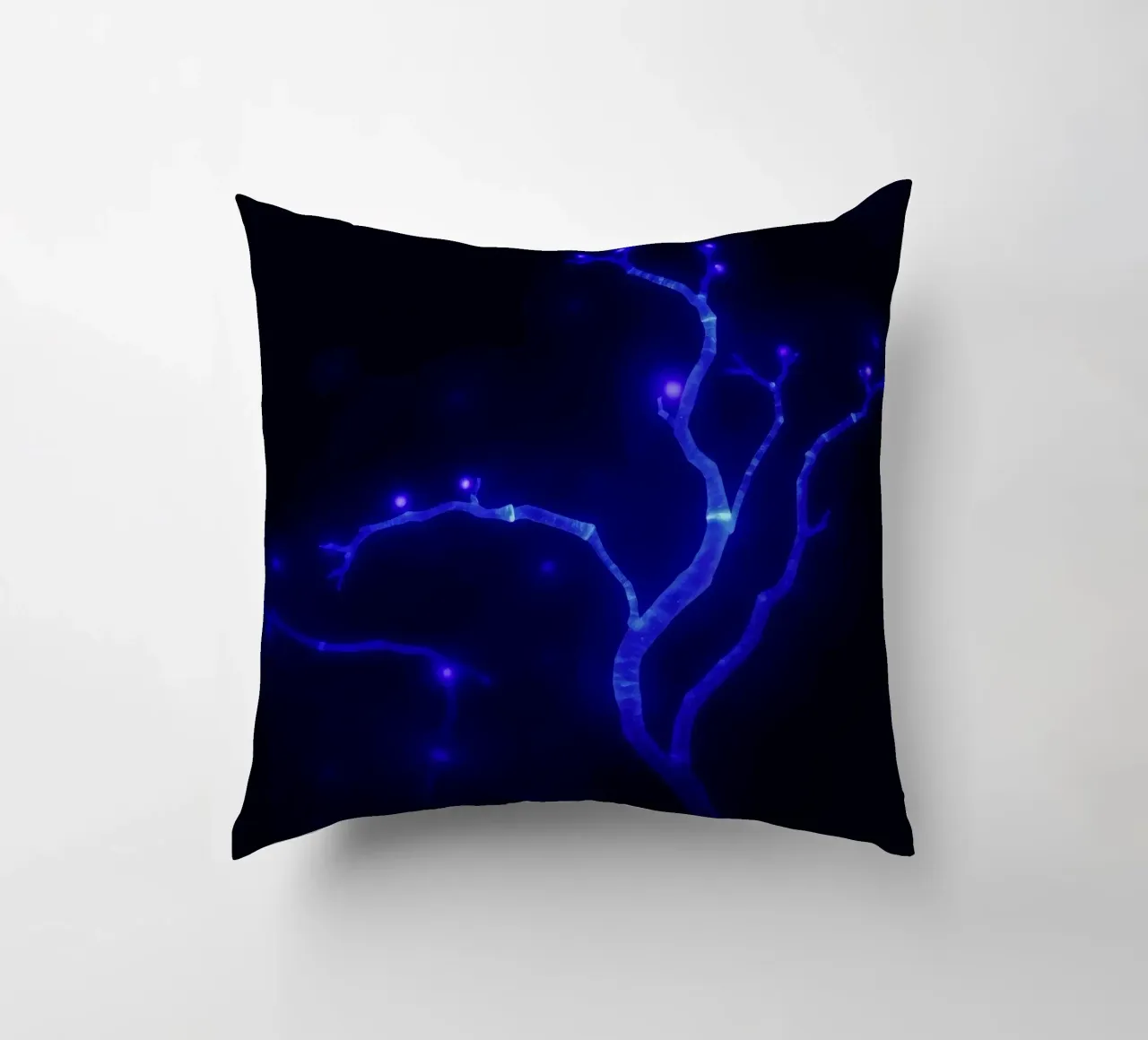 Forme curve e luminescenti in colori pastello si fondono tra loro. cuscino da DesignDoodle