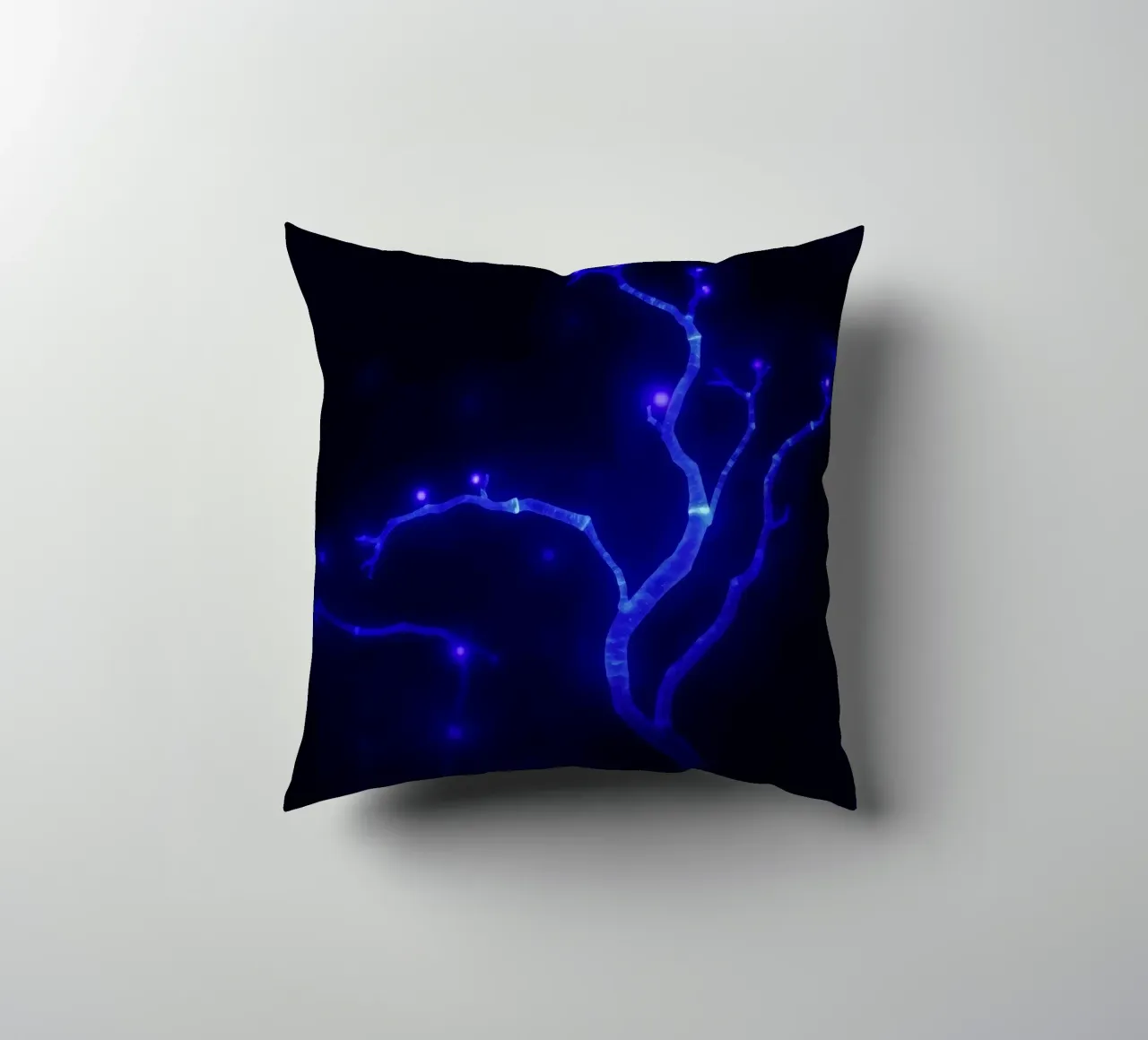 Forme curve e luminescenti in colori pastello si fondono tra loro. cuscino da DesignDoodle