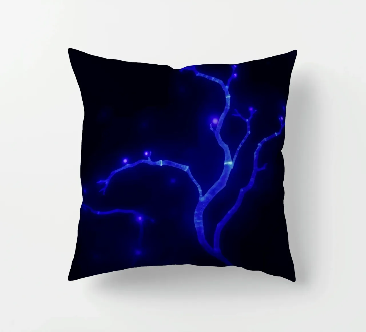 Forme curve e luminescenti in colori pastello si fondono tra loro. cuscino da DesignDoodle