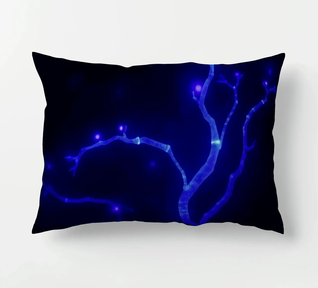 Forme curve e luminescenti in colori pastello si fondono tra loro. cuscino da DesignDoodle