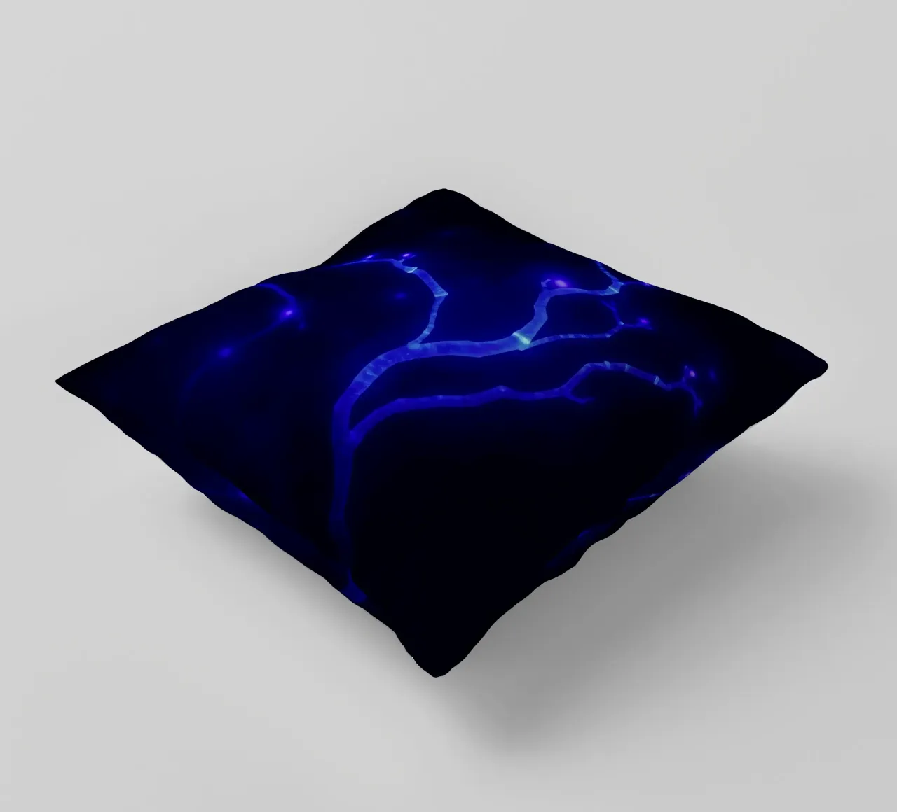 Forme curve e luminescenti in colori pastello si fondono tra loro. cuscino da DesignDoodle