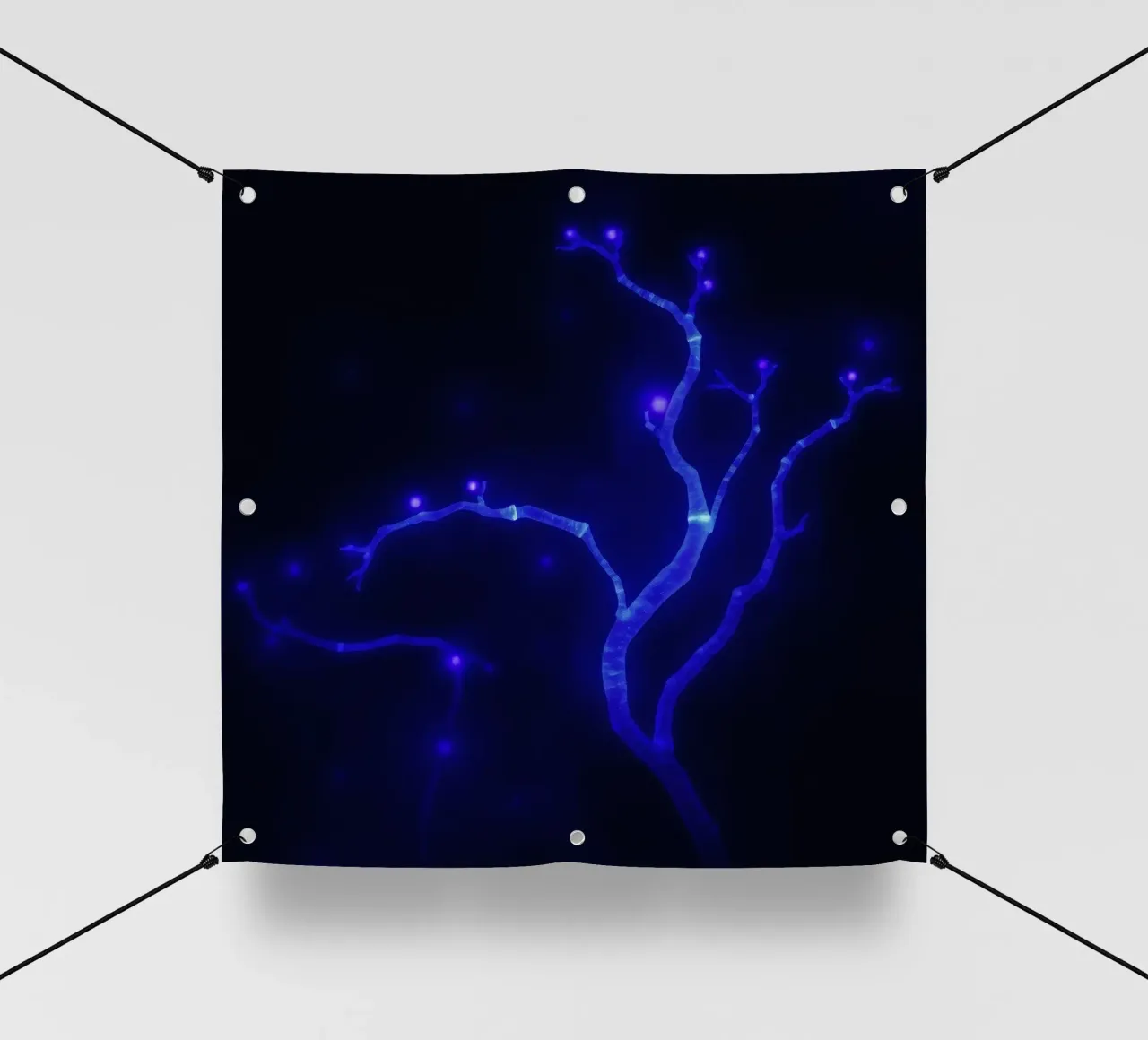 Forme curve e luminescenti in colori pastello si fondono tra loro. telo in pvc da DesignDoodle