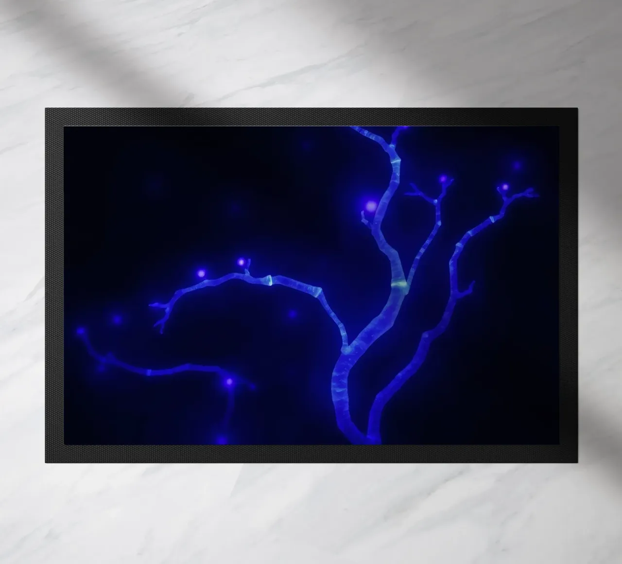 Forme curve e luminescenti in colori pastello si fondono tra loro. zerbino da DesignDoodle