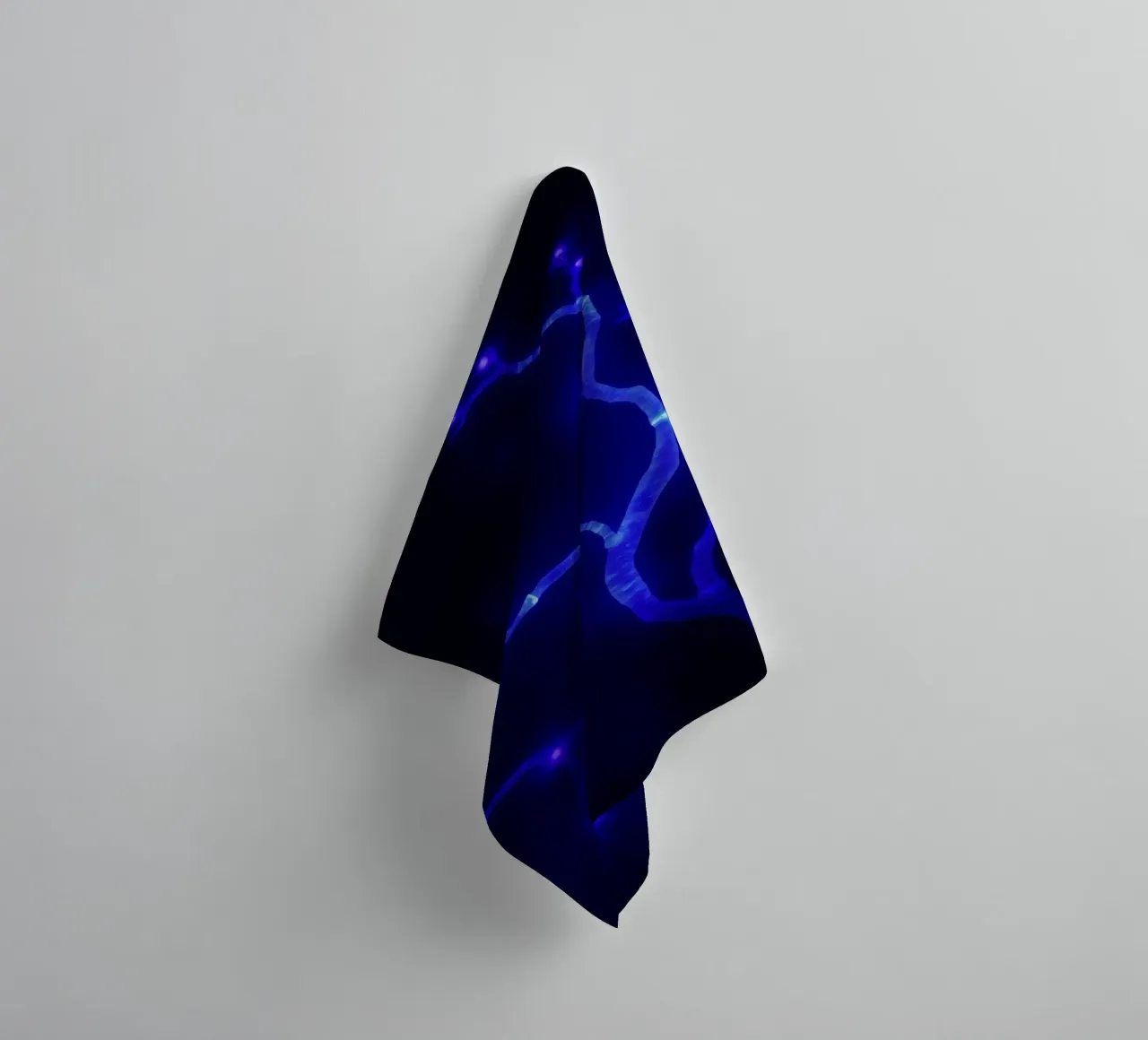 Forme curve e luminescenti in colori pastello si fondono tra loro. asciugamano da bagno da DesignDoodle