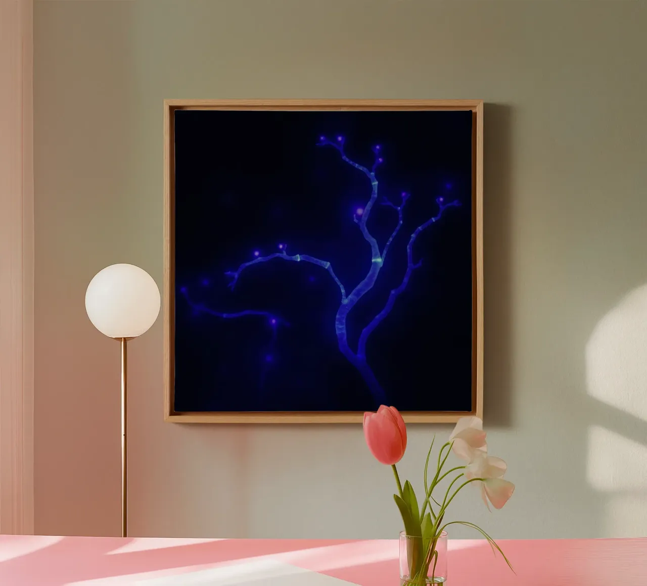 Forme curve e luminescenti in colori pastello si fondono tra loro. tela da DesignDoodle