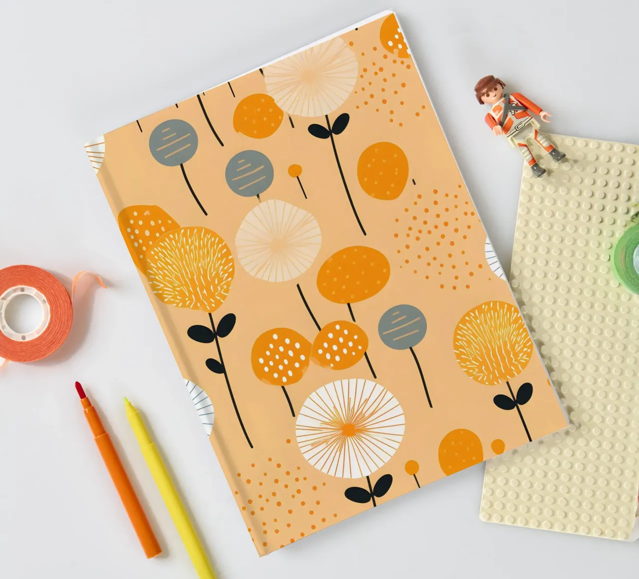 Senf Löwenzahn Notizbuch von Botanical Pattern House