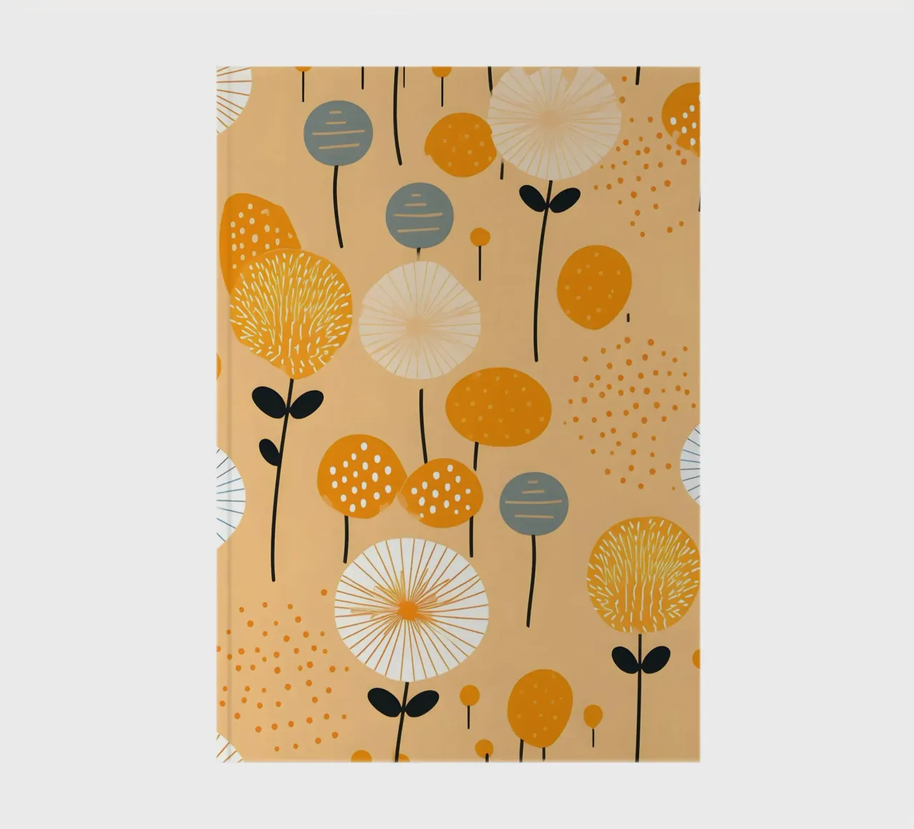 Senf Löwenzahn Notizbuch von Botanical Pattern House