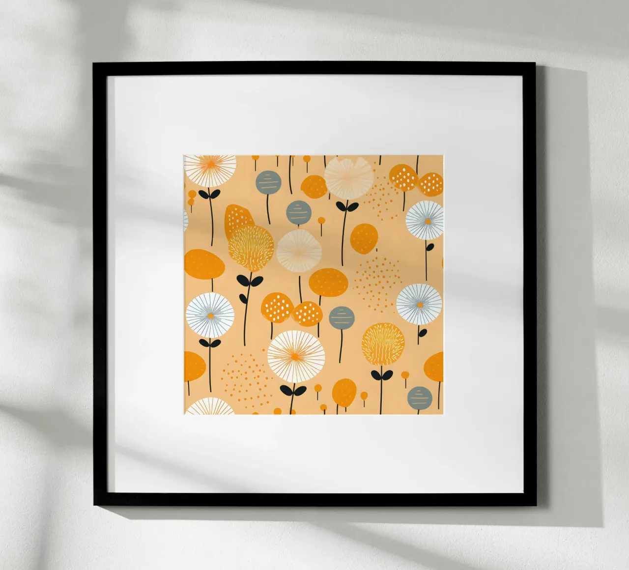Diente de león mostaza poster de Botanical Pattern House