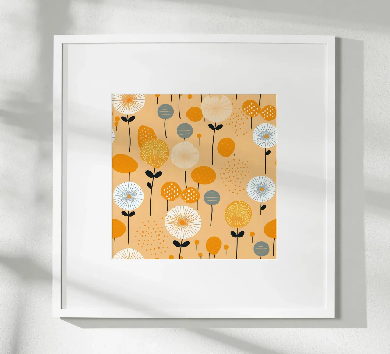 Diente de león mostaza poster de Botanical Pattern House