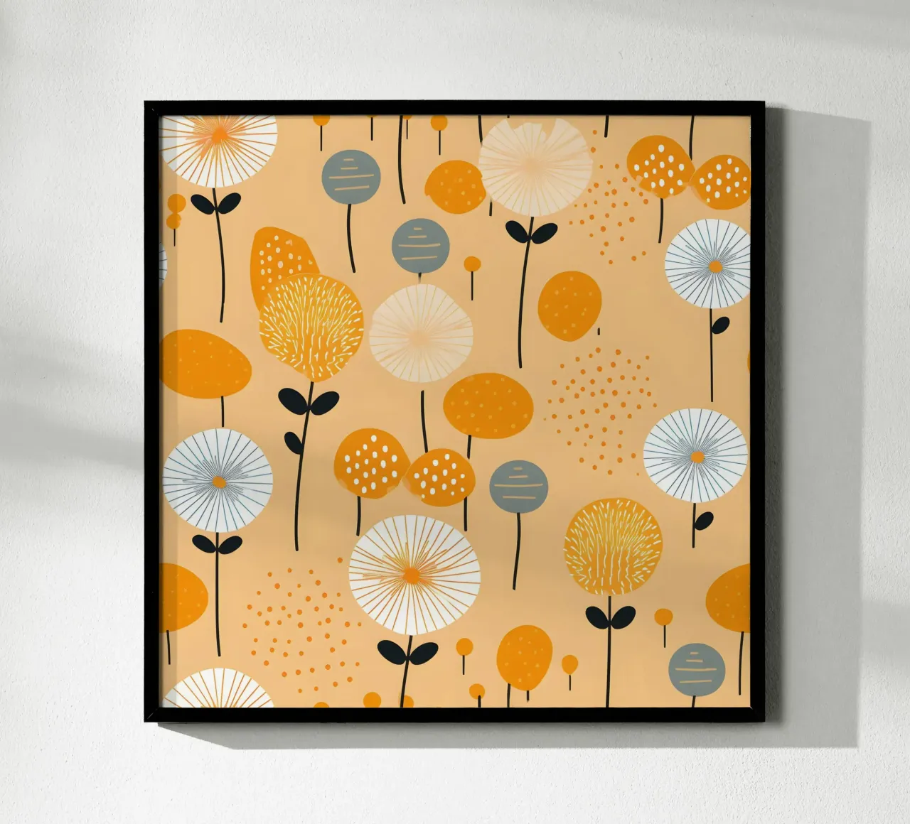 Diente de león mostaza poster de Botanical Pattern House