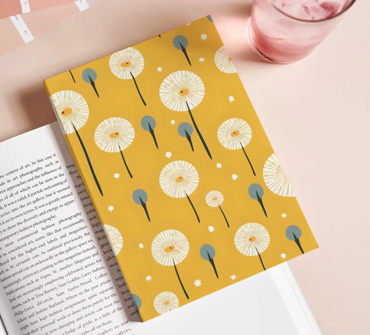 Mustard Dandelions notebook by Botanical Pattern House