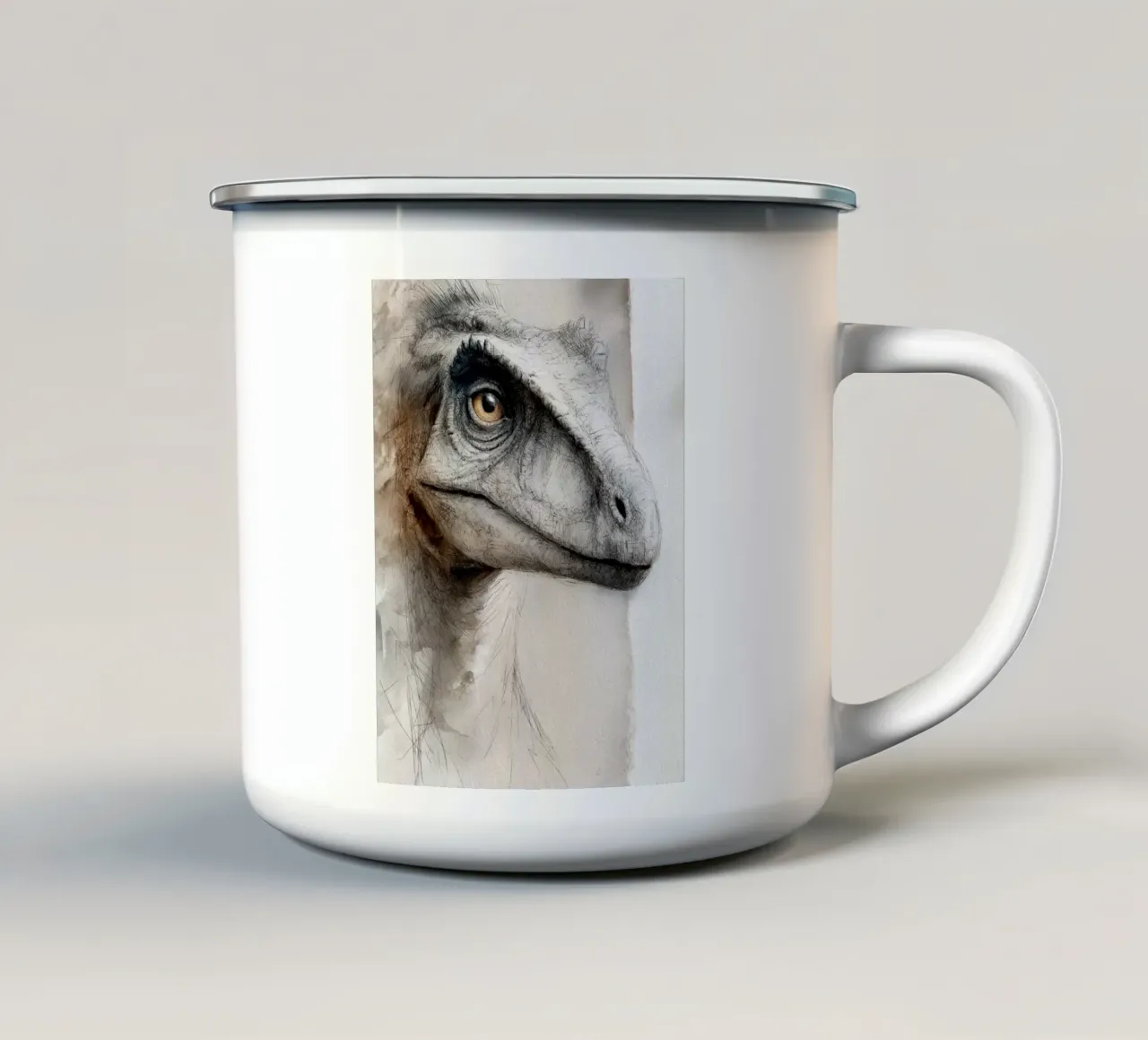 Dinosauriere / Velociraptor tazza in smalto da Kinderherz