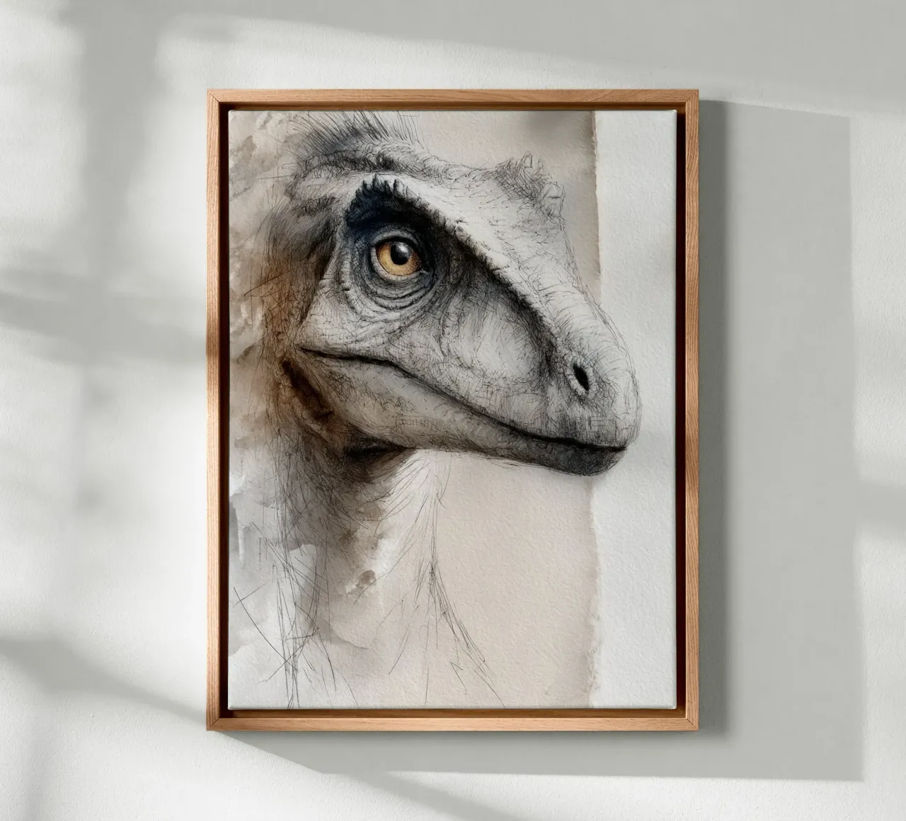Dinosauriere / Velociraptor tela con Cornice a cassetta da Kinderherz