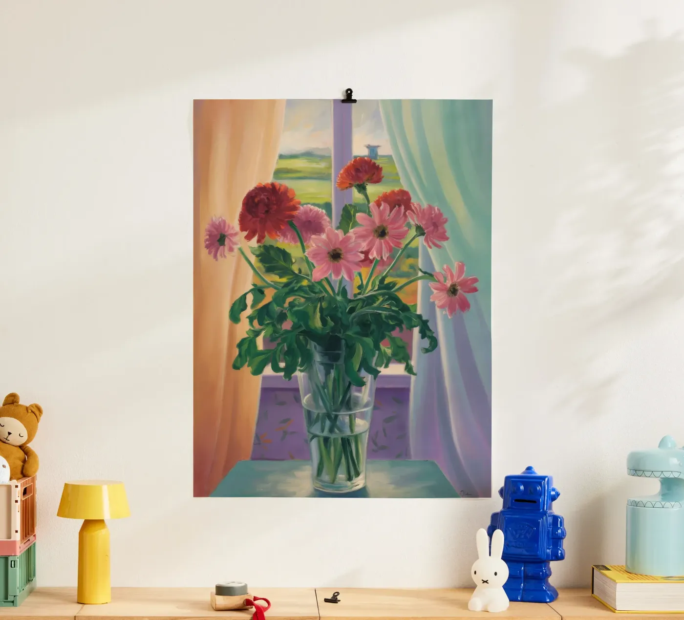 Window Bloom Elegance Poster von Mystic Grain