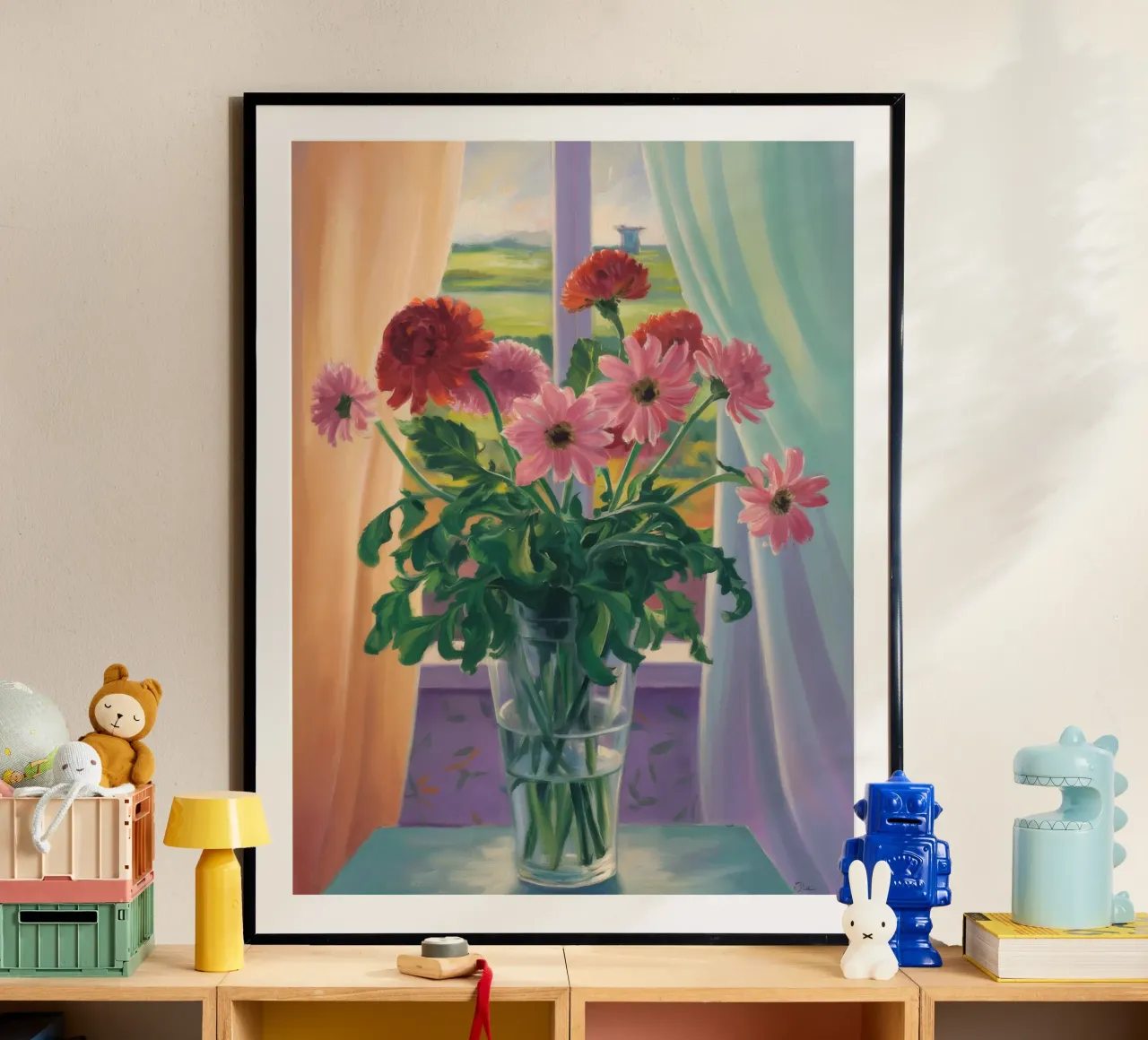 Window Bloom Elegance poster by Mystic Grain