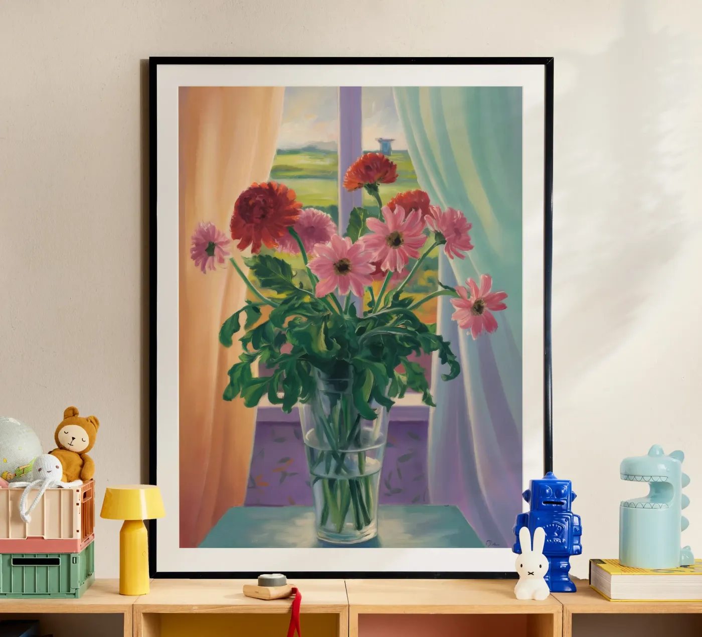 Window Bloom Elegance Poster von Mystic Grain