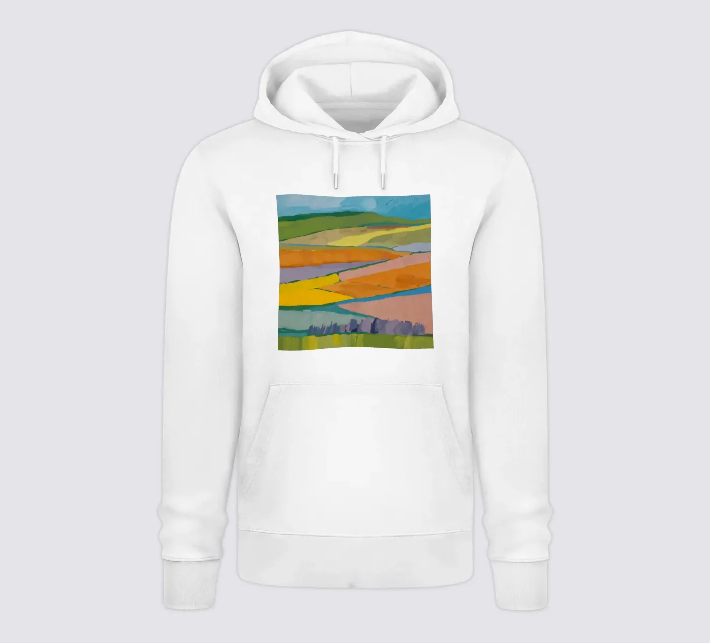 Patchwork Feldträume Hoodie von Mystic Grain