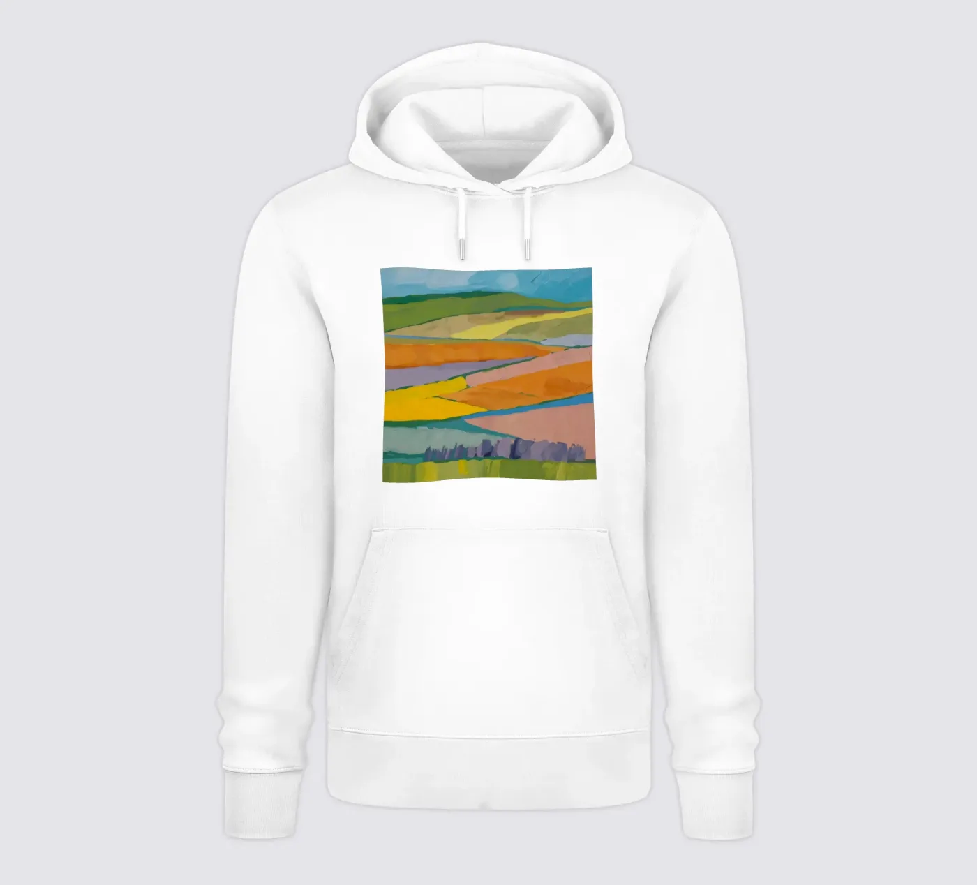 Patchwork Feldträume Hoodie von Mystic Grain