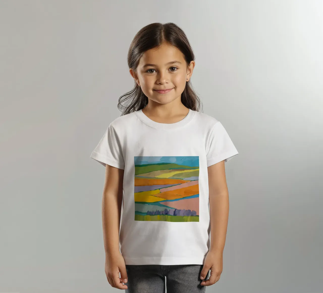 Patchwork Feldträume Kinder T-Shirt von Mystic Grain