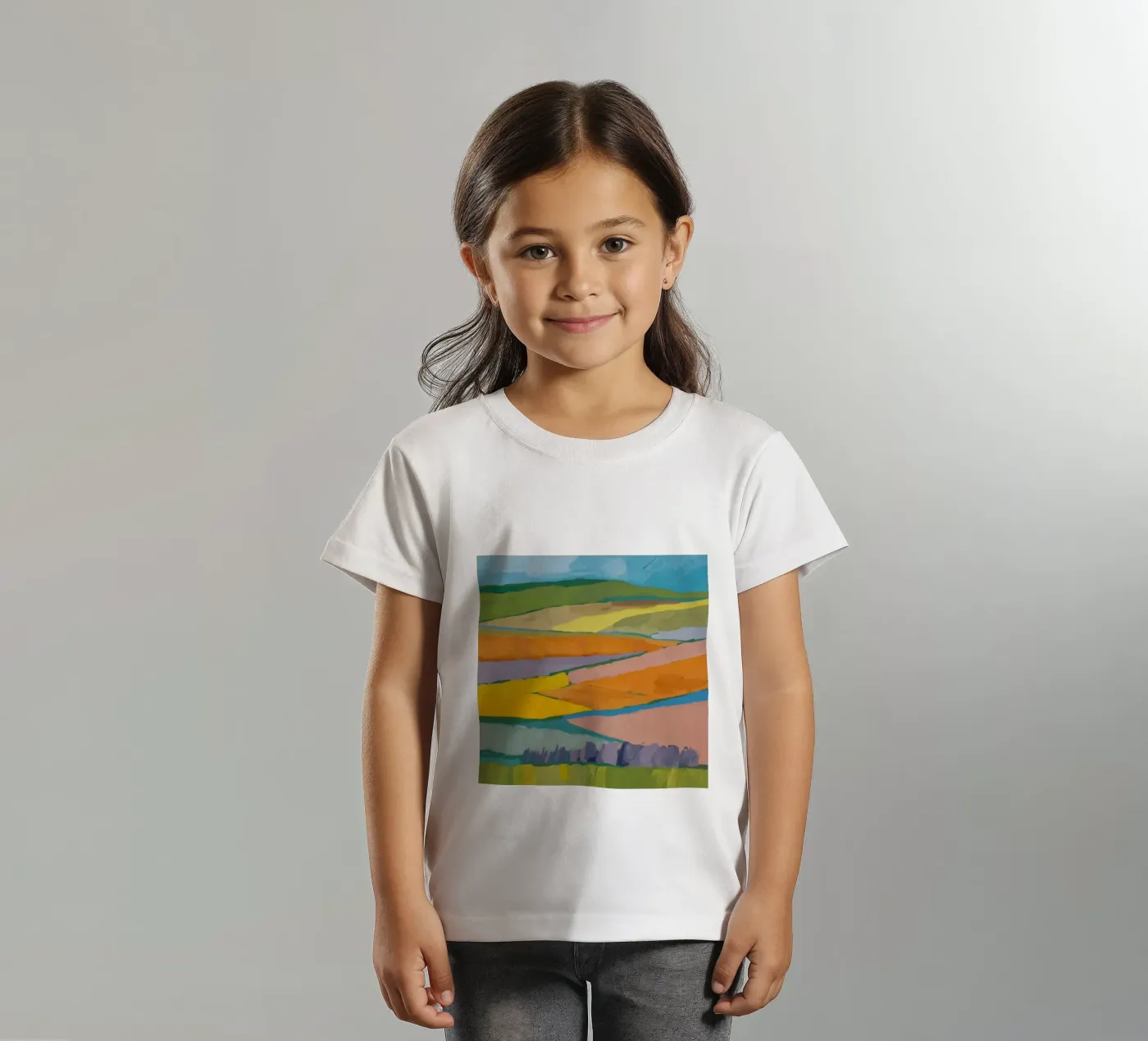 Patchwork Feldträume Kinder T-Shirt von Mystic Grain
