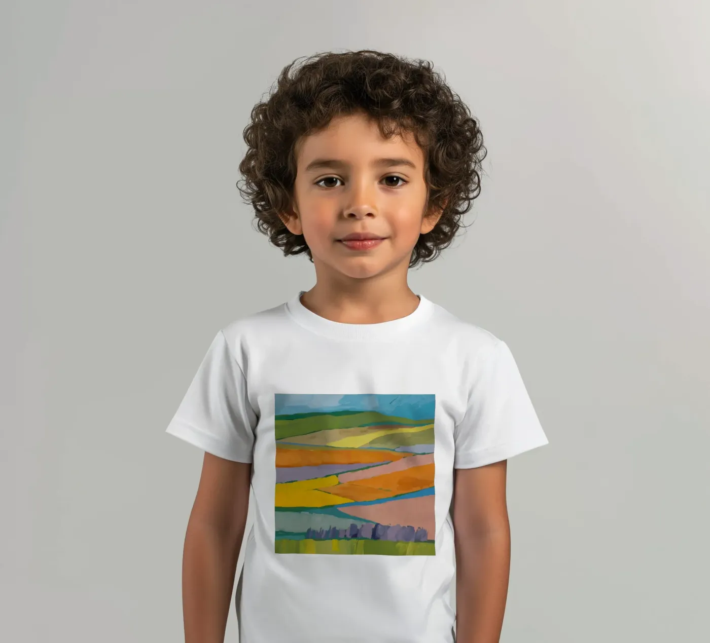 Patchwork Feldträume Kinder T-Shirt von Mystic Grain
