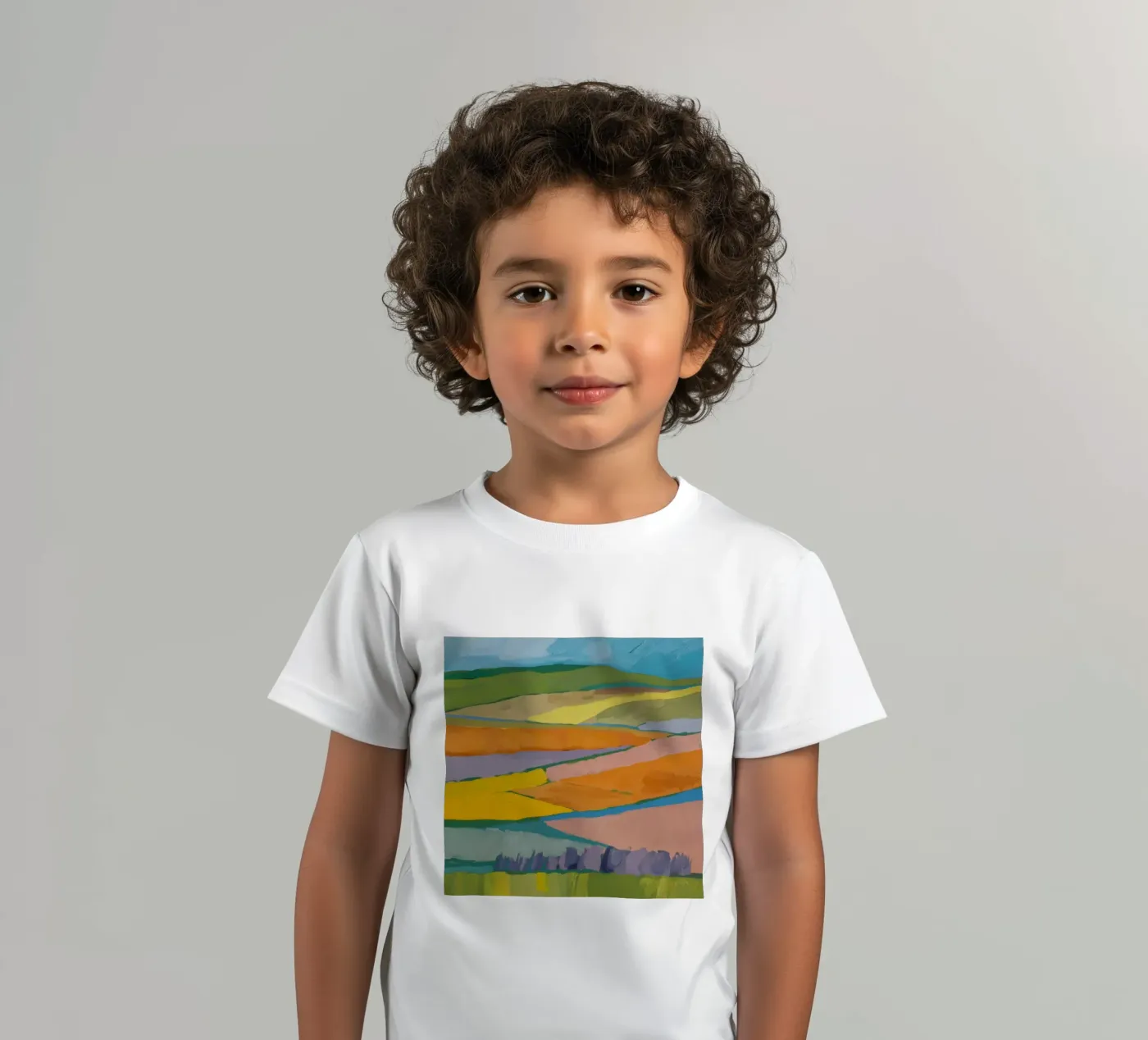 Patchwork Feldträume Kinder T-Shirt von Mystic Grain