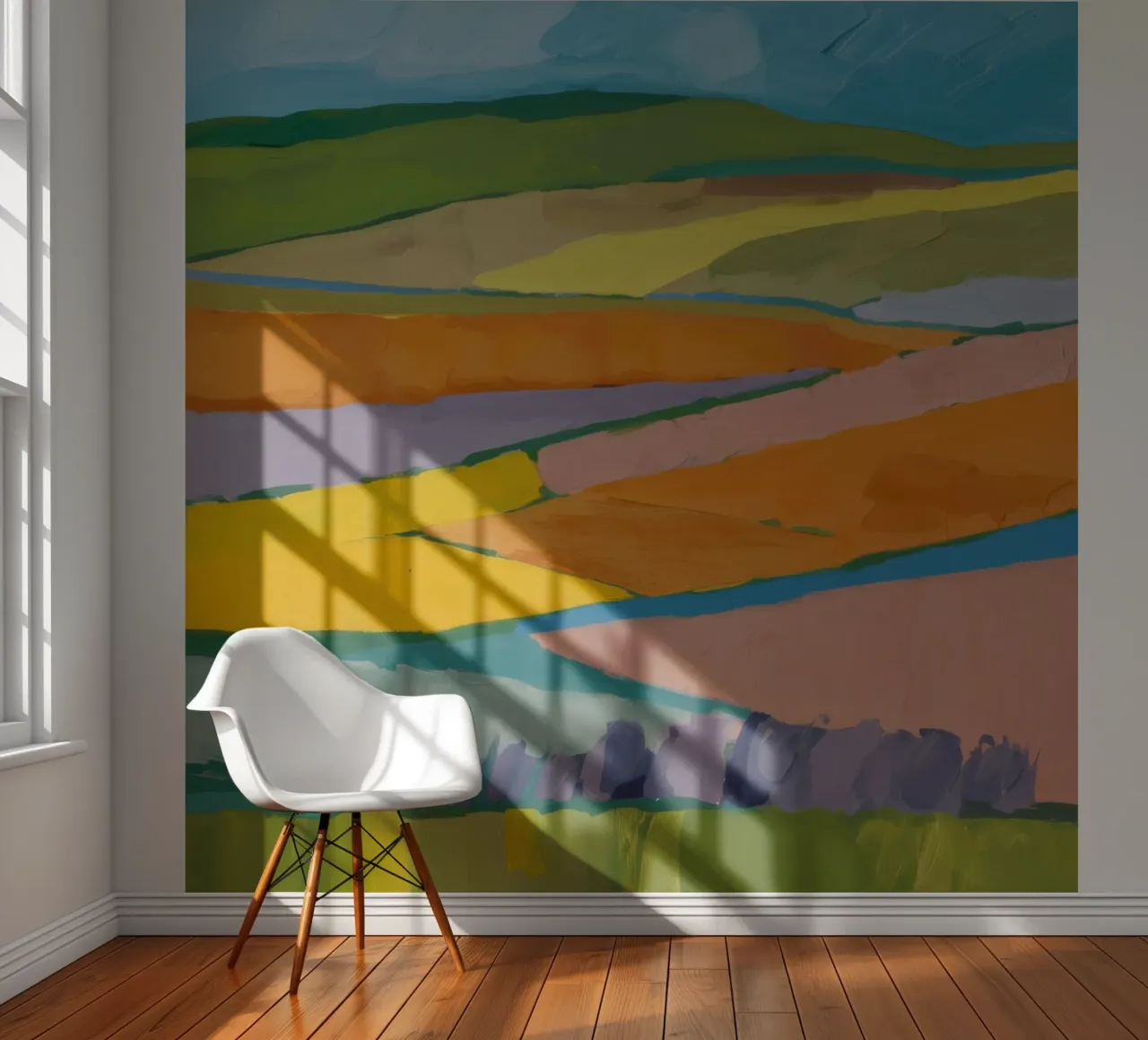 Patchwork Field Dreams fotobehang van Mystic Grain