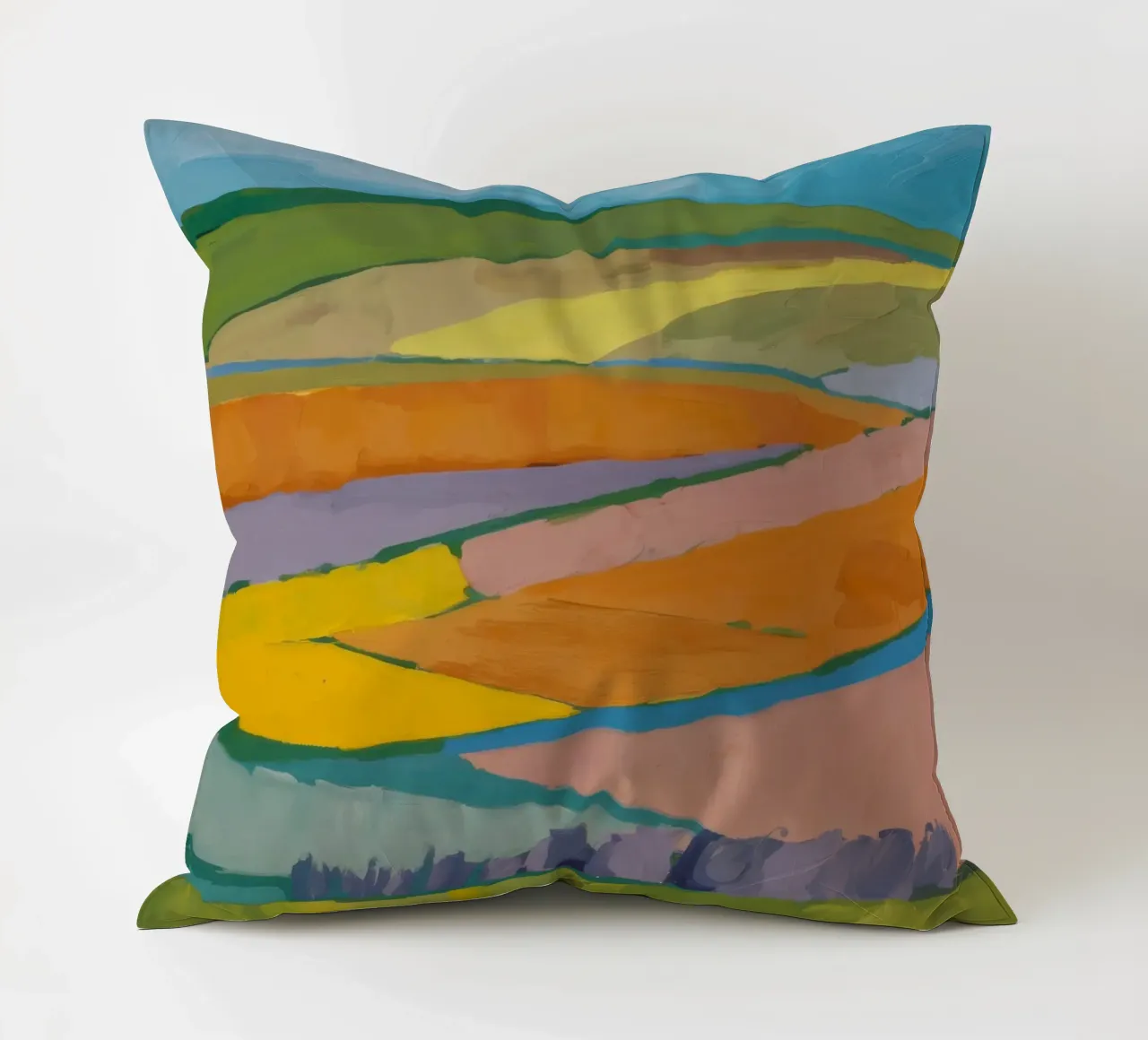 Patchwork Field Dreams decorative cushion by Mystic Grain