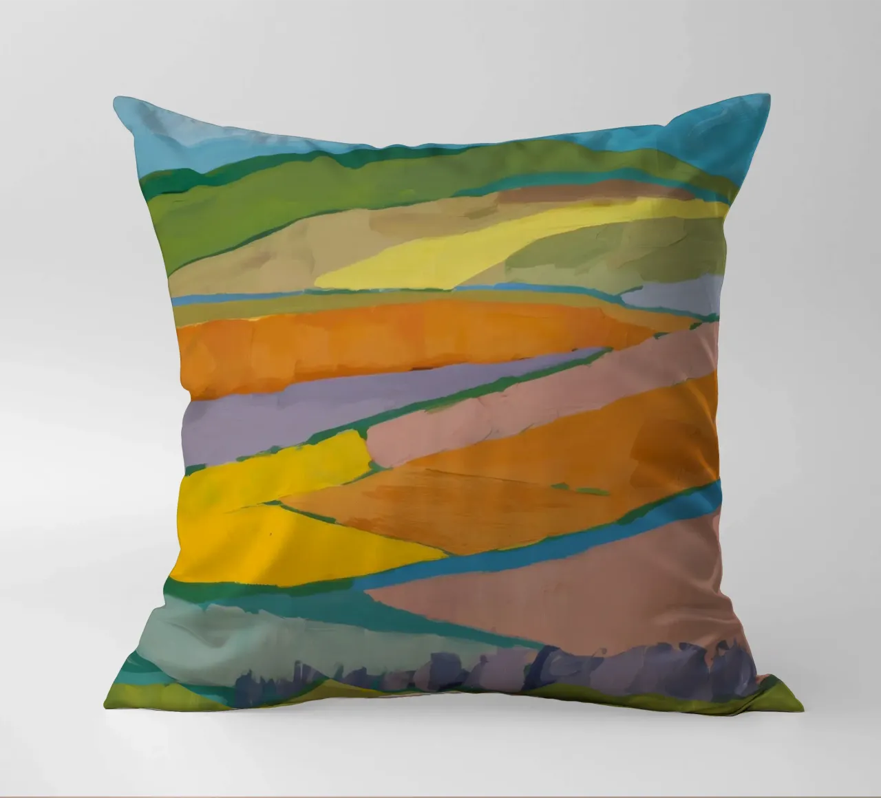 Patchwork Field Dreams decorative cushion by Mystic Grain