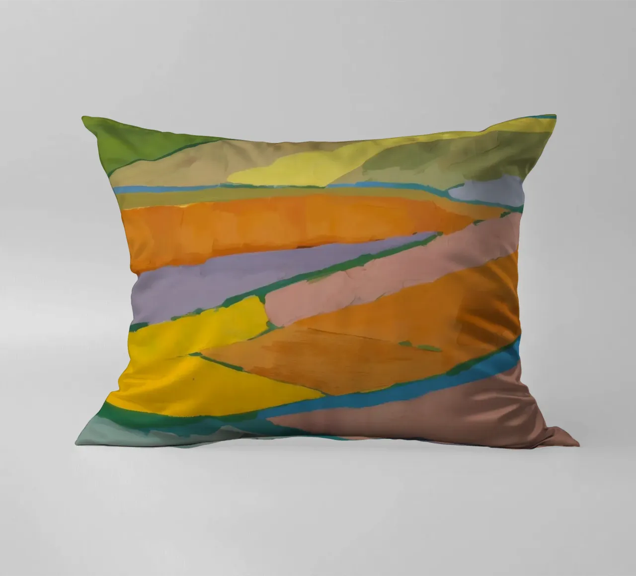Patchwork Field Dreams decorative cushion by Mystic Grain