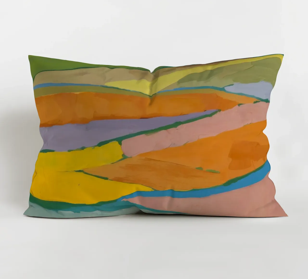 Patchwork Field Dreams decorative cushion by Mystic Grain