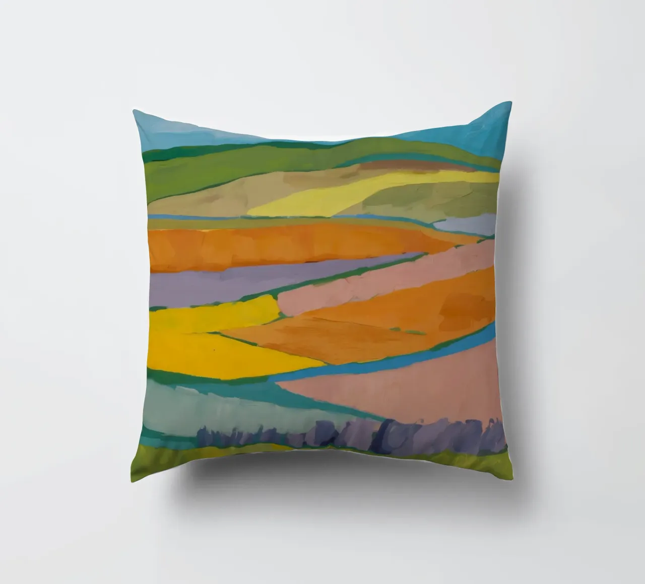 Patchwork Field Dreams decorative cushion by Mystic Grain