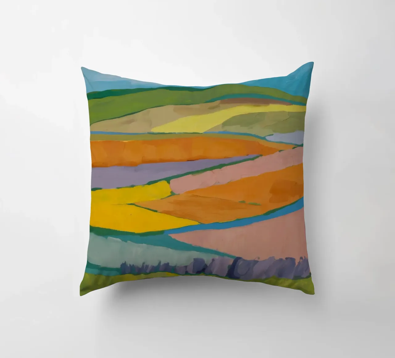 Patchwork Field Dreams decorative cushion by Mystic Grain