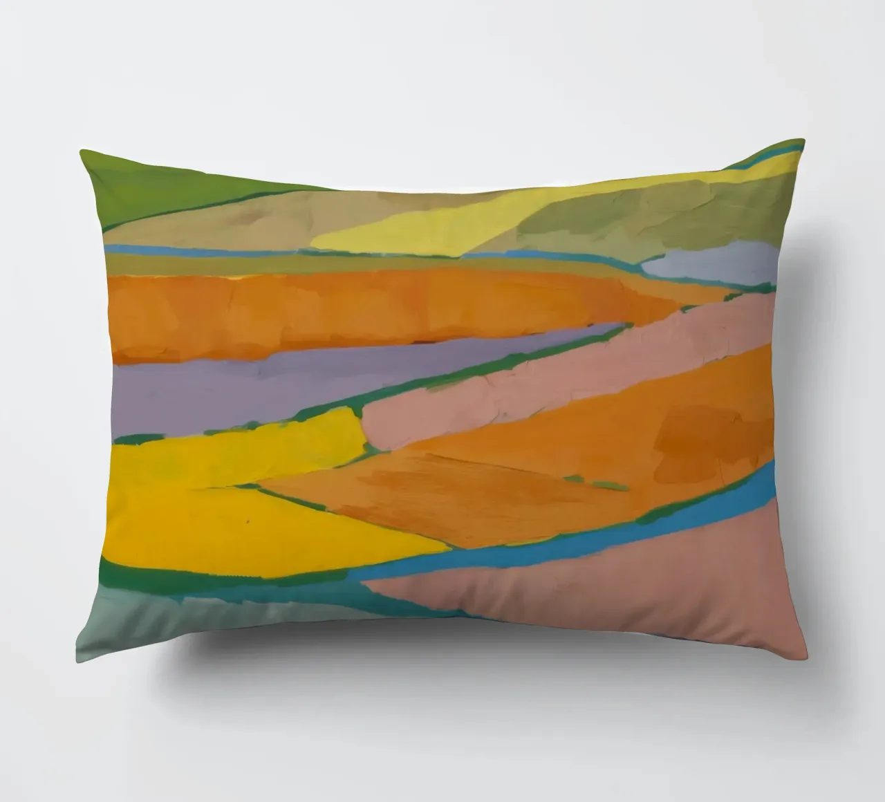 Patchwork Field Dreams decorative cushion by Mystic Grain
