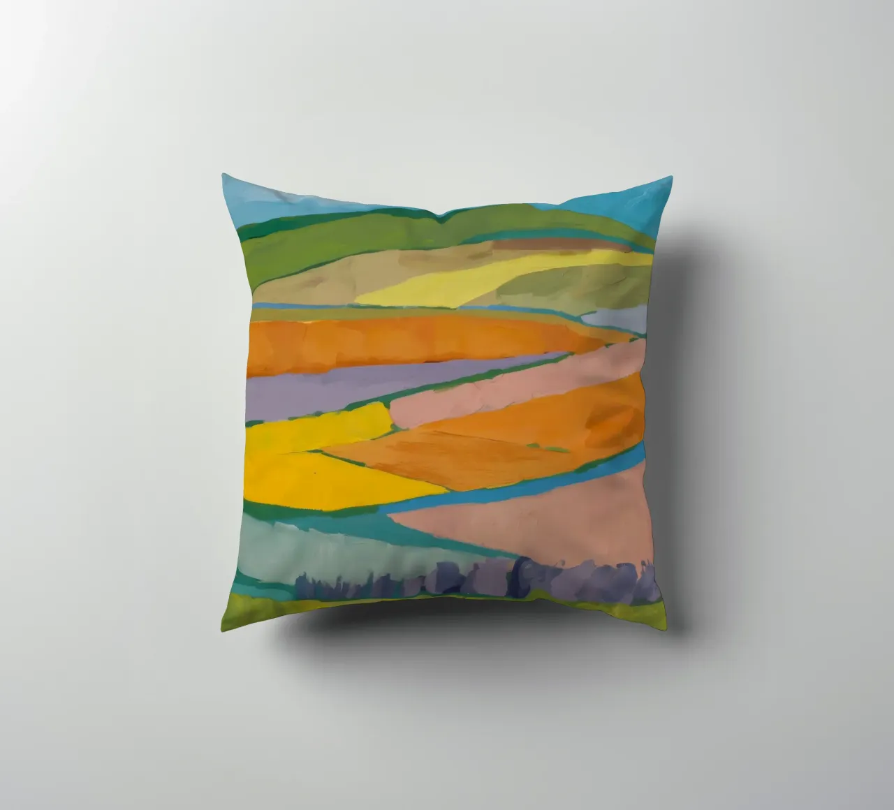 Patchwork Field Dreams decorative cushion by Mystic Grain