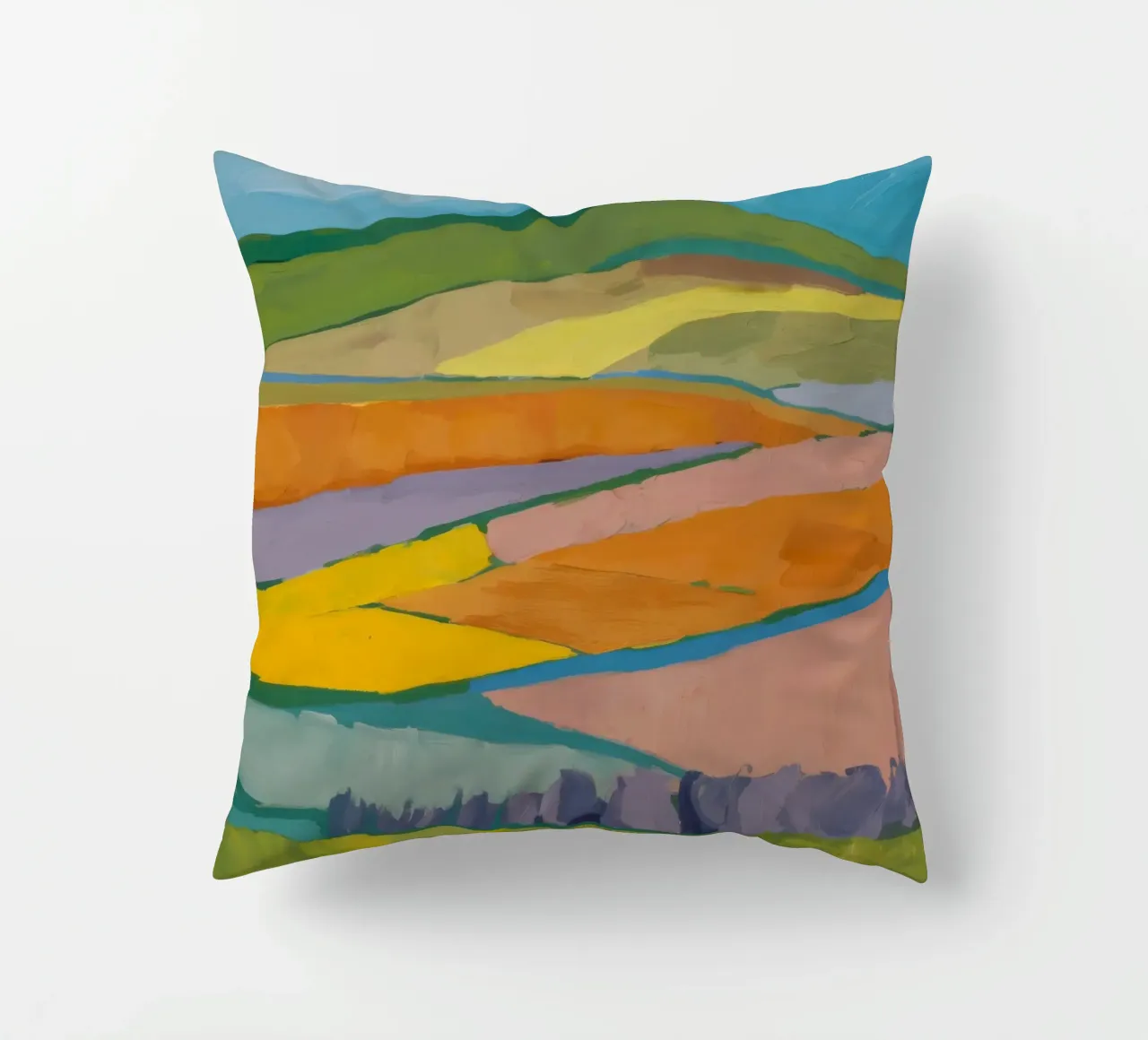 Patchwork Field Dreams decorative cushion by Mystic Grain