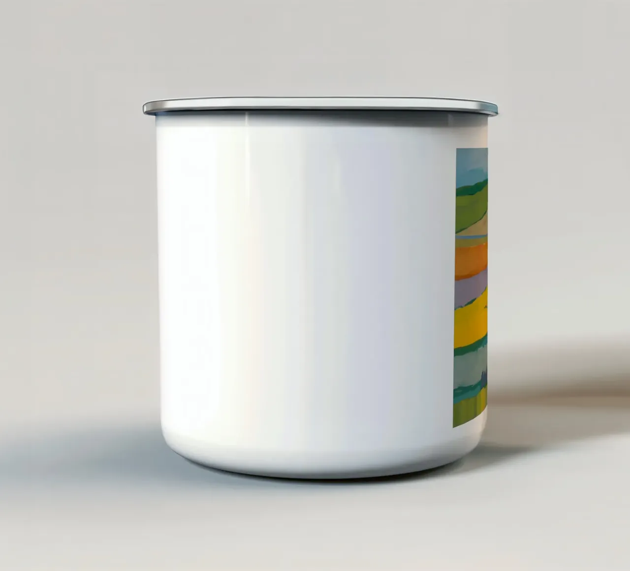 Patchwork Field Dreams enamel mug by Mystic Grain