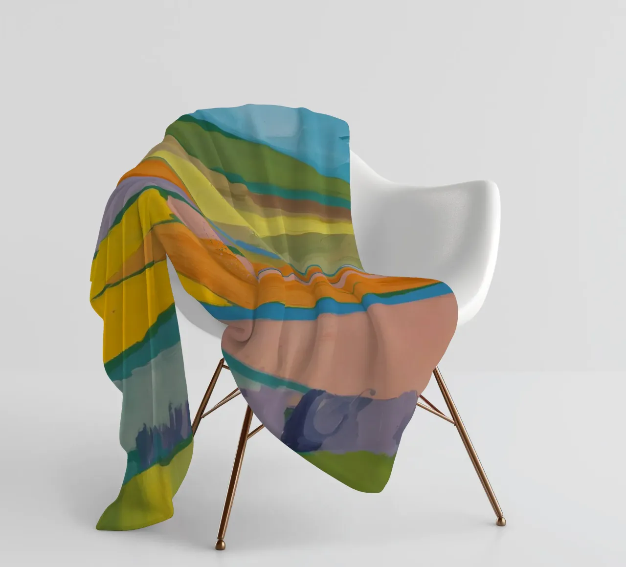 Patchwork Field Dreams fleece blanket by Mystic Grain