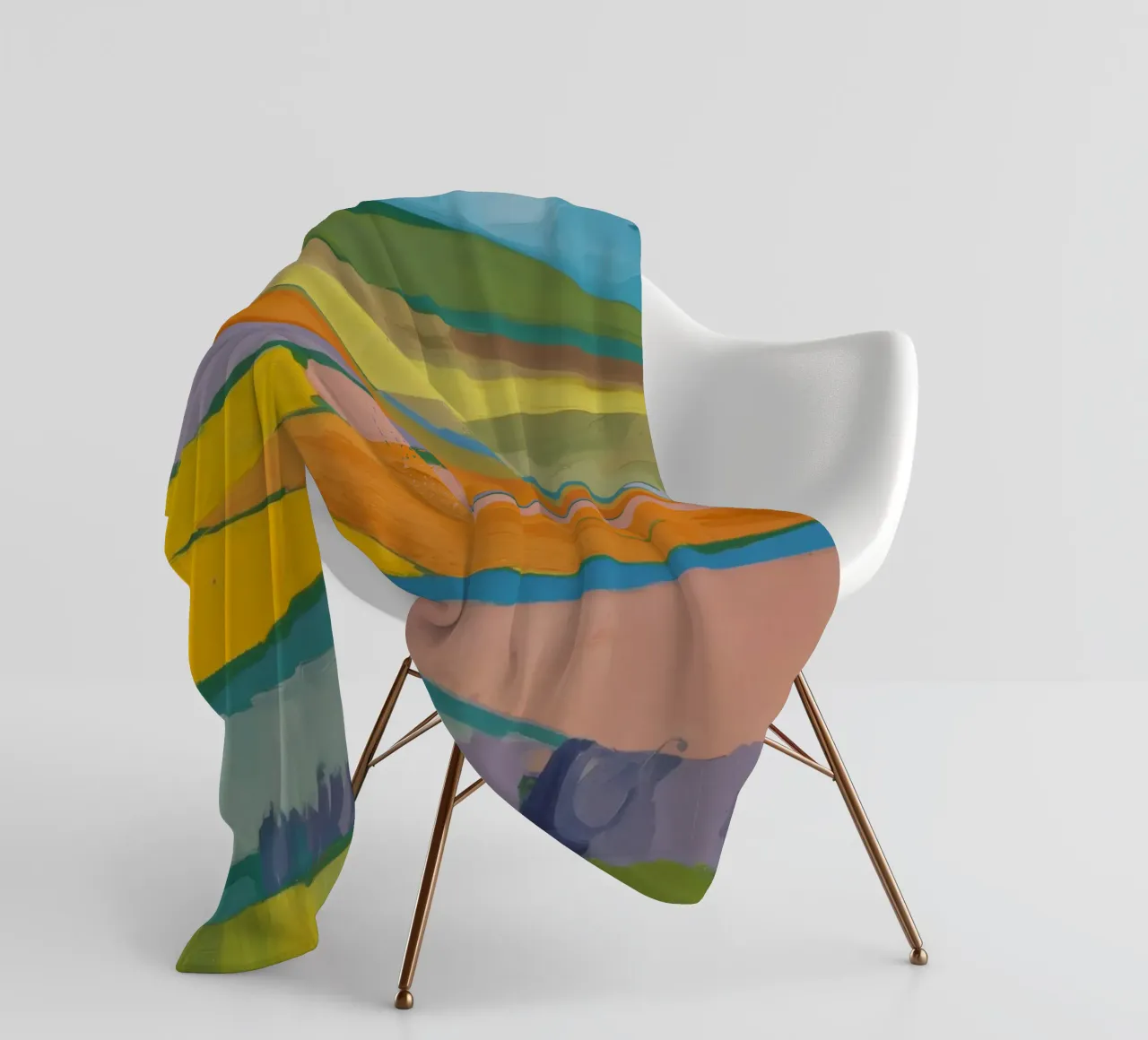 Patchwork Field Dreams fleece blanket by Mystic Grain