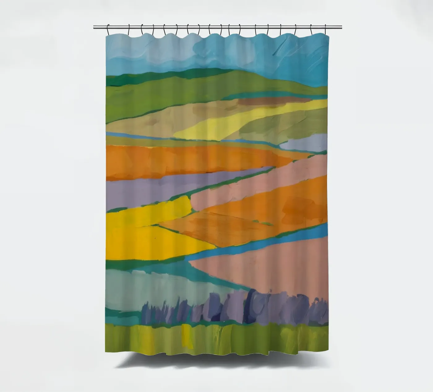 Patchwork Field Dreams rideau de douche de Mystic Grain