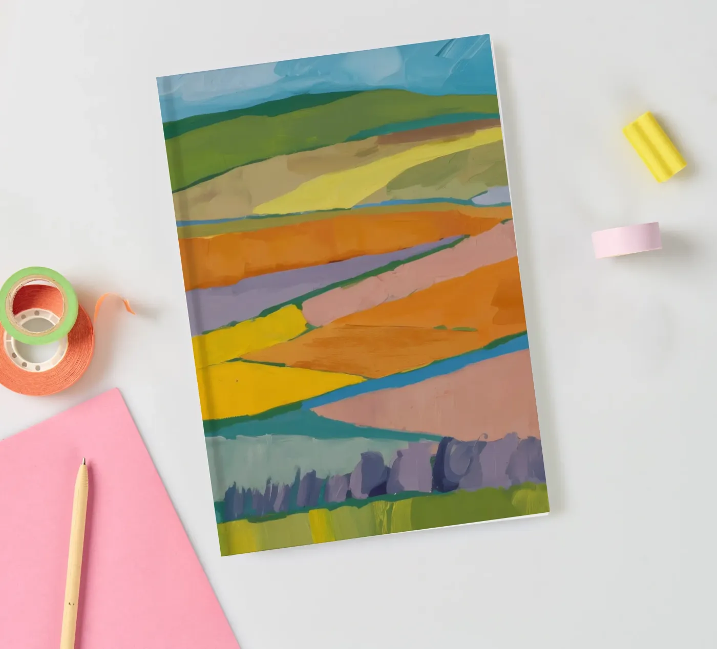 Patchwork Field Dreams notebook by Mystic Grain