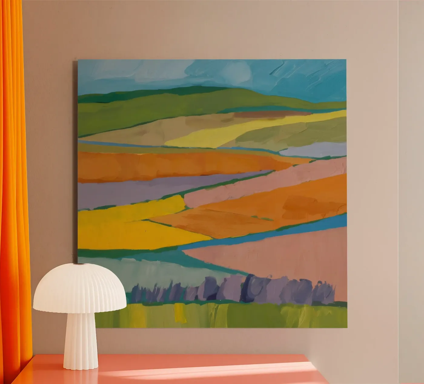 Campi da sogno patchwork pannello forex da Mystic Grain