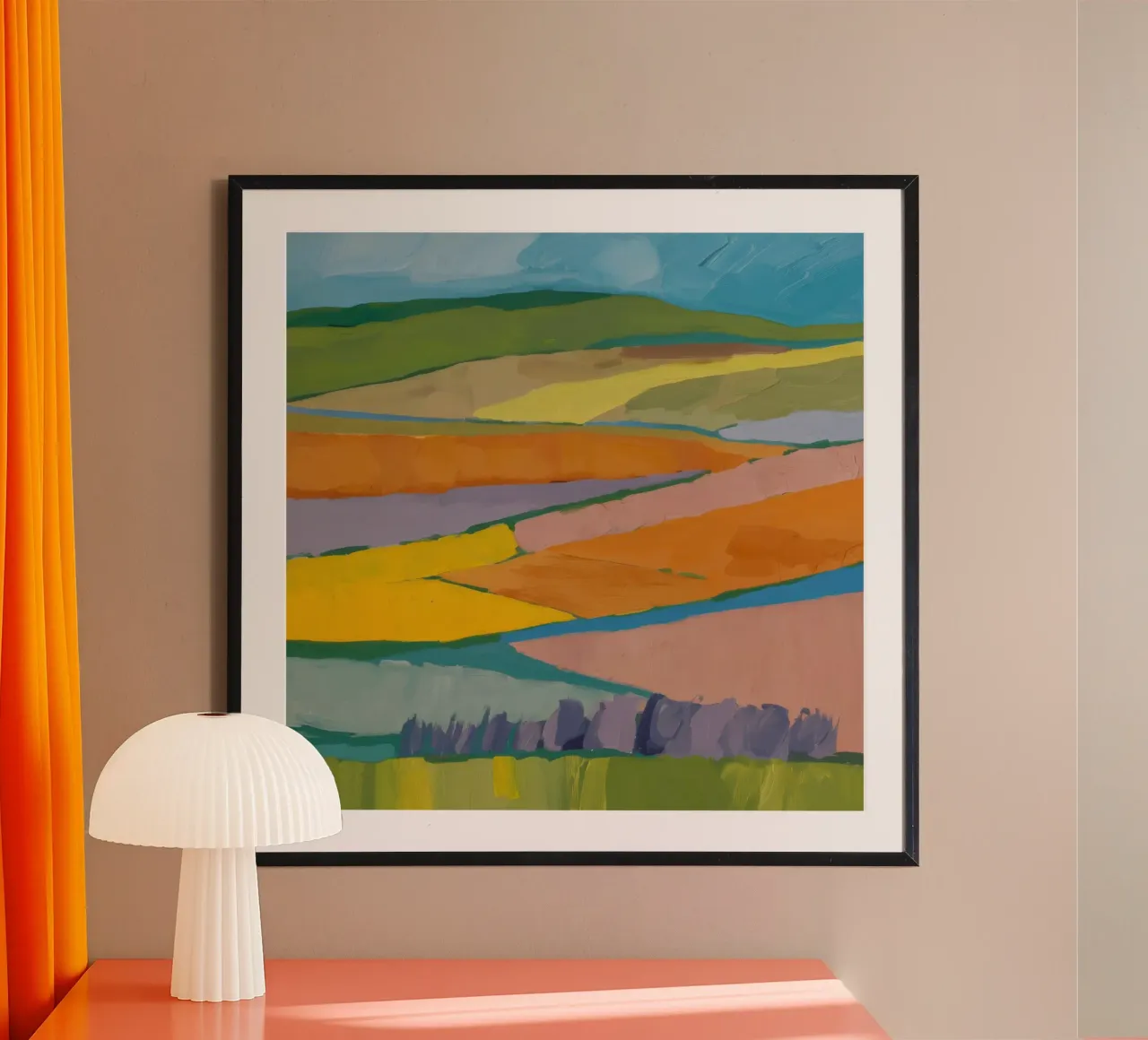 Patchwork Feldträume Poster von Mystic Grain